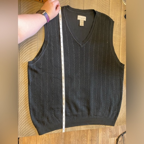 Cutter & Buck silk/cotton blend vintage cable knit sweater vest - Picture 5 of 5